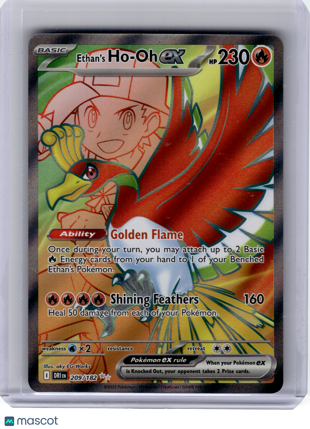2025 Pokemon—Ethan's Ho-Oh ex #209 Destined Rivals—Ultra Rare Holo