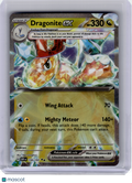 2023 Pokemon—Dragonite ex #159 Obsidian Flames—Double Rare Holo