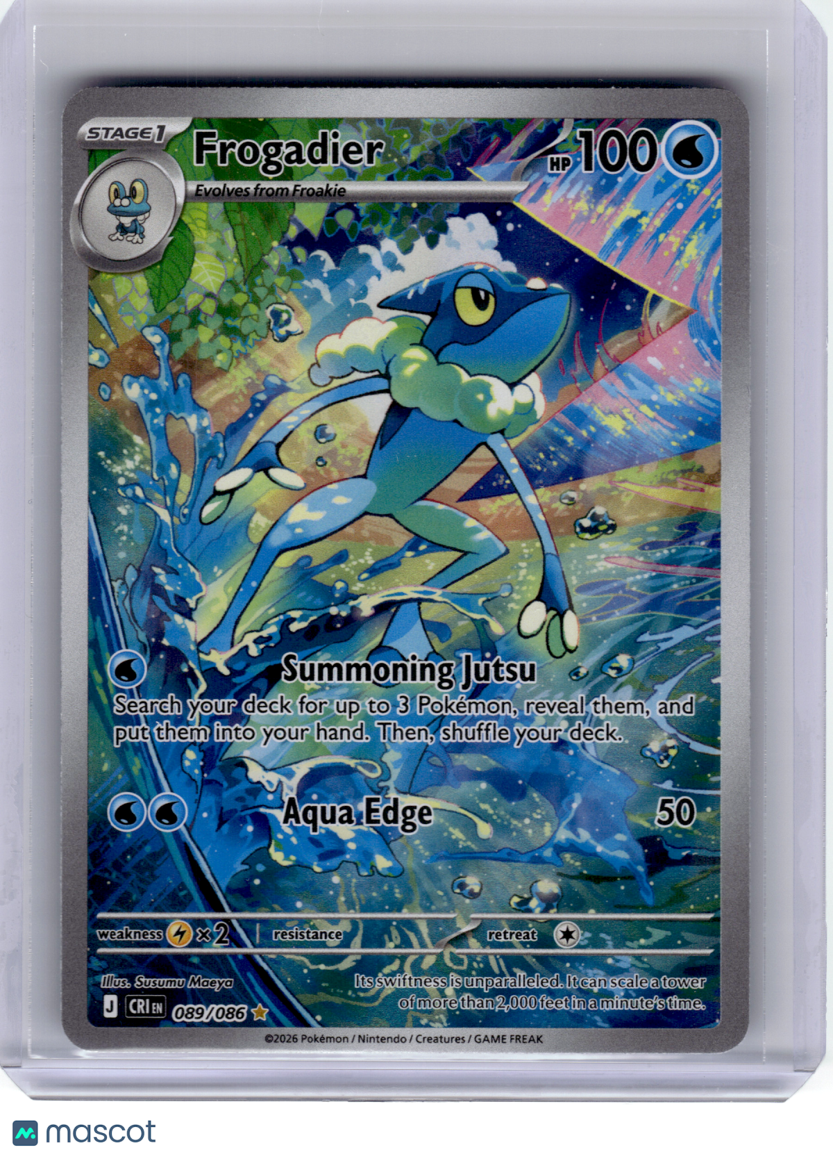 2026 Pokemon—Frogadier #89 Chaos Rising—Illustration Rare Holo