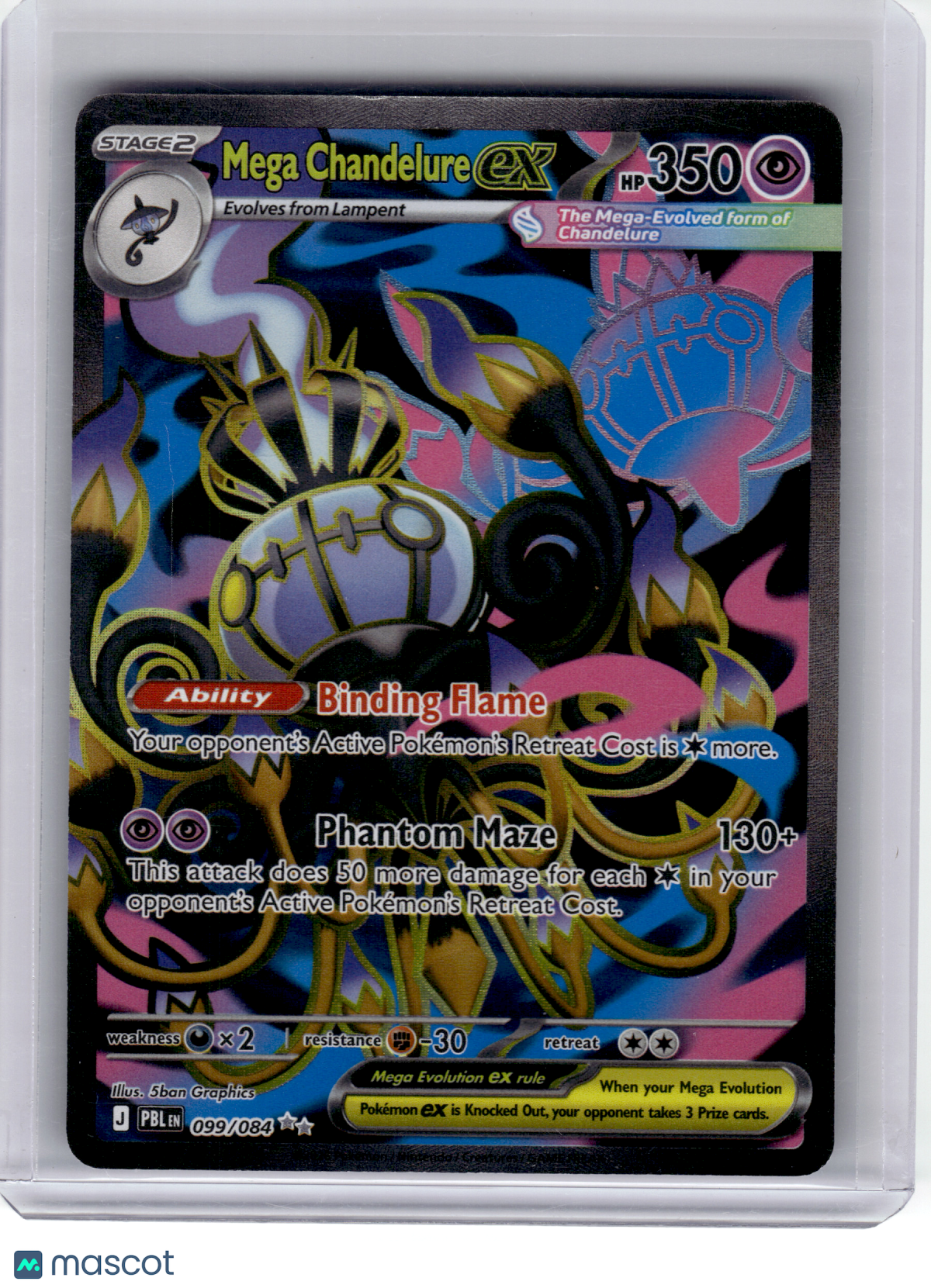 2026 Pokemon—Mega Chandelure ex #99 Pitch Black—Ultra Rare Holo