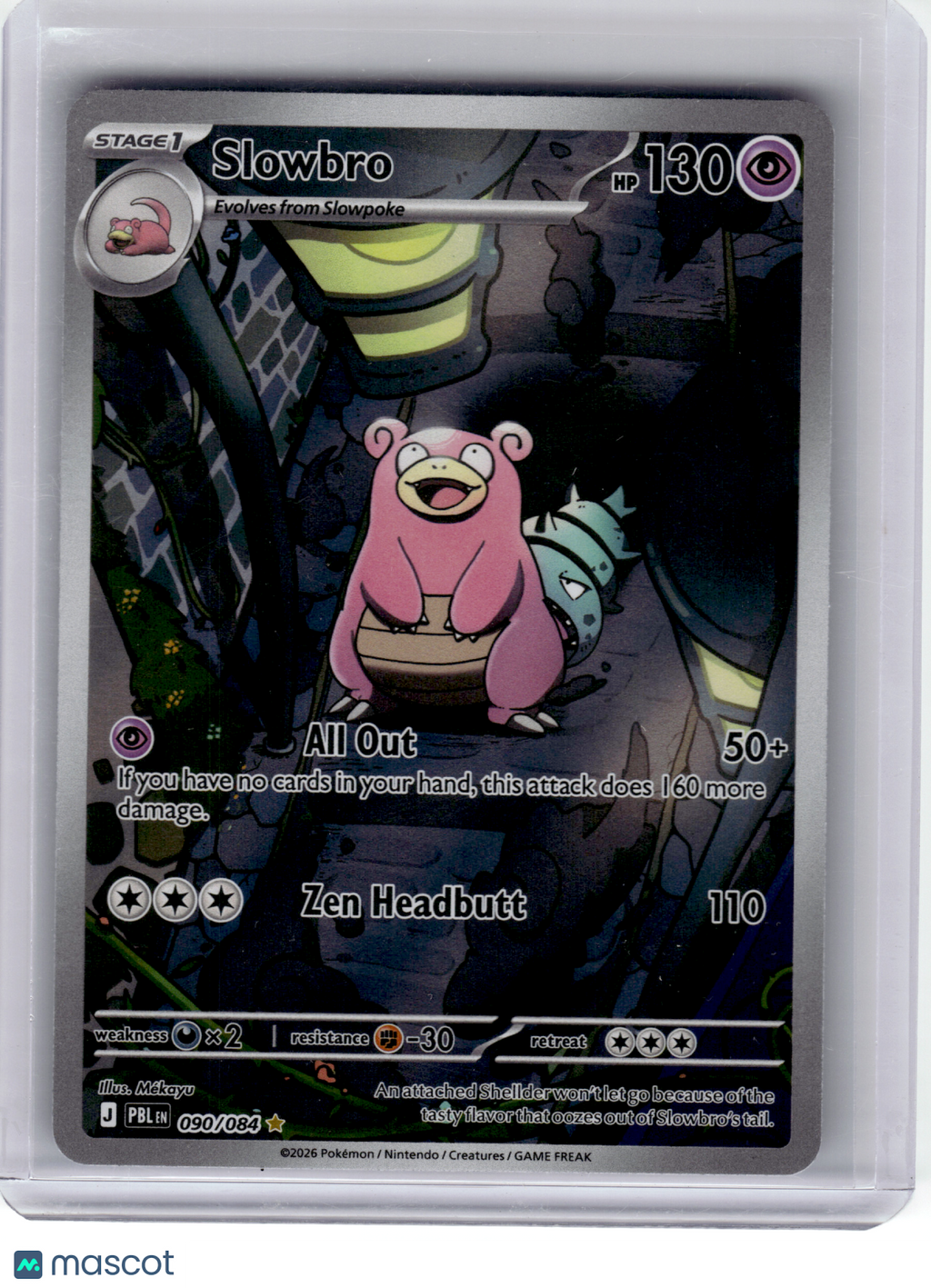 2026 Pokemon—Slowbro #90 Pitch Black—Illustration Rare Holo