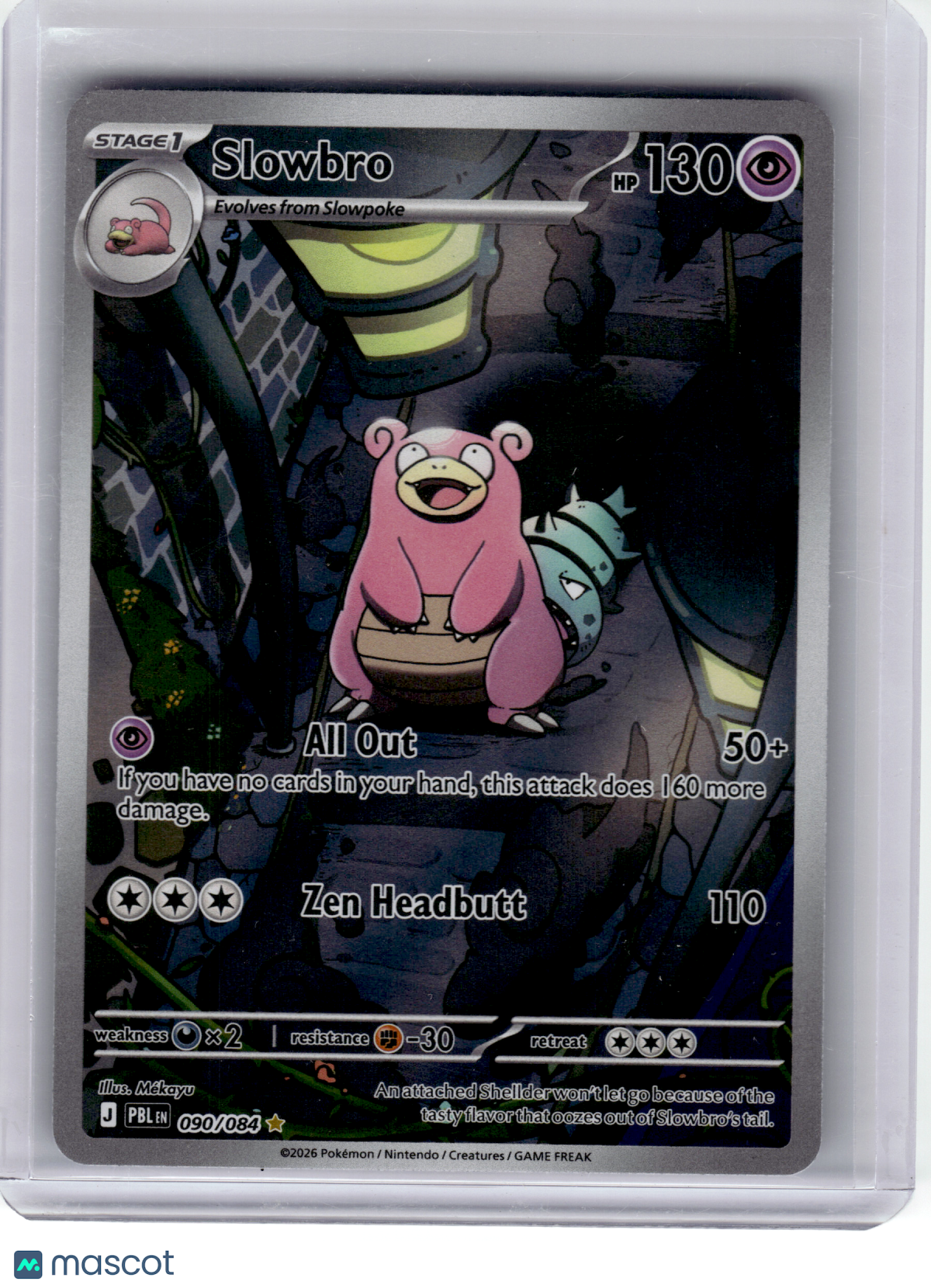 2026 Pokemon—Slowbro #90 Pitch Black—Illustration Rare Holo