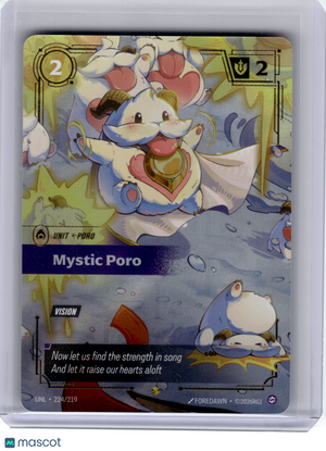 2026 Riftbound—Mystic Poro #224 Unleashed—Showcase Foil (Overnumbered)