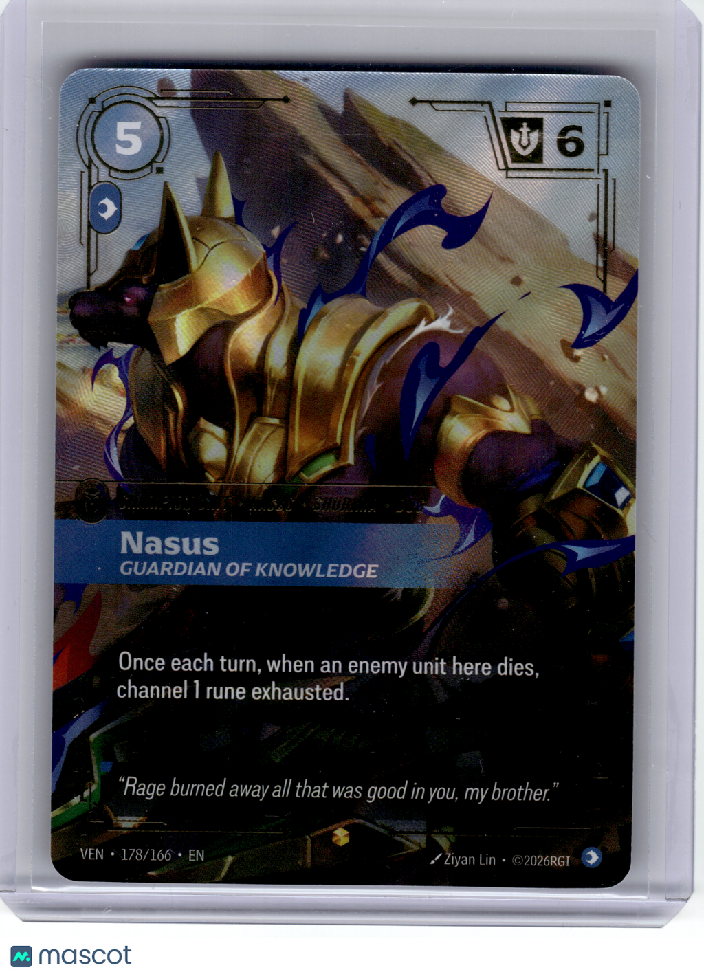 2026 Riftbound—Nasus, Guardian of Knowledge #178 VEN—Showcase (Overnumbered)