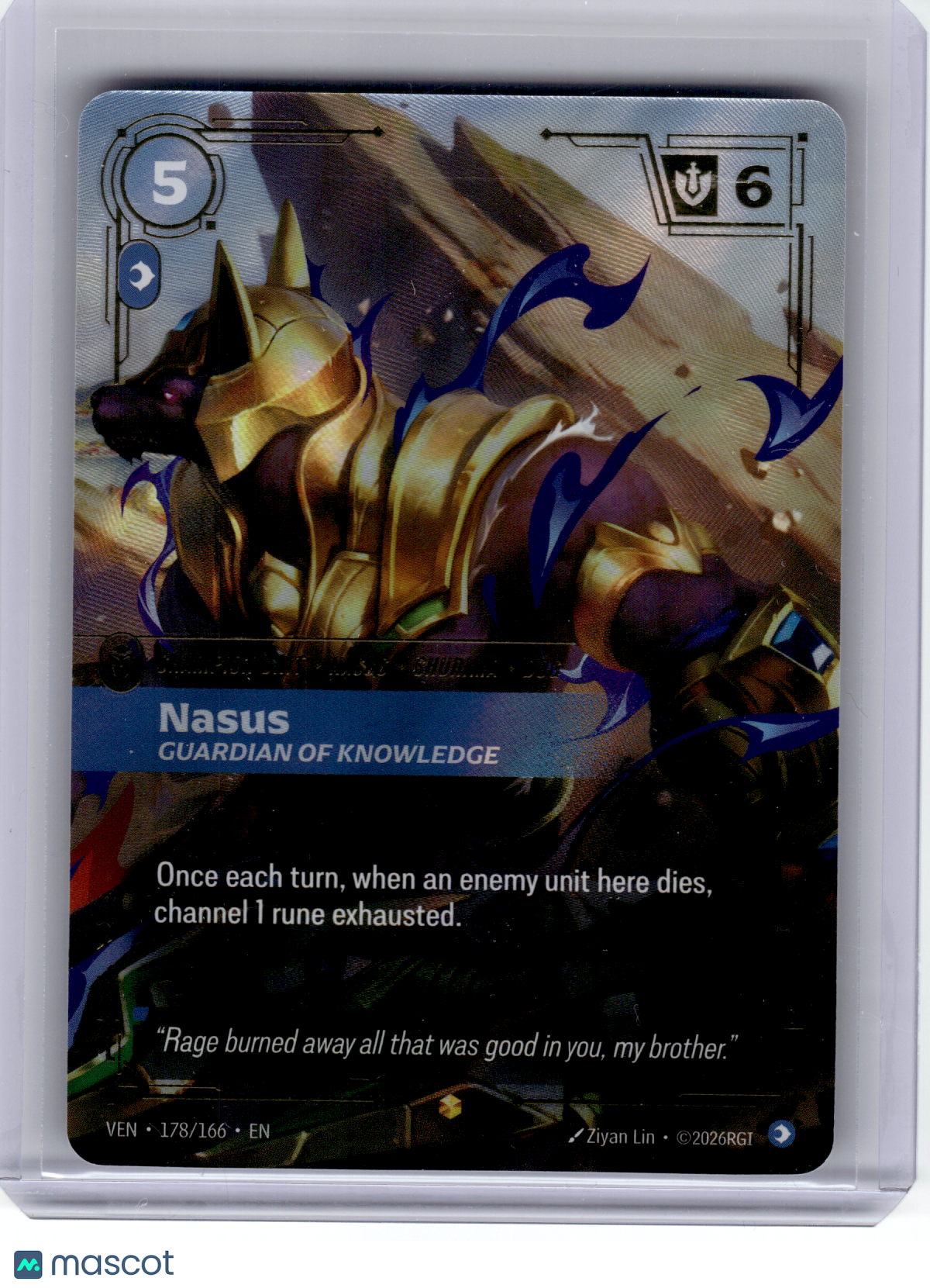 2026 Riftbound—Nasus, Guardian of Knowledge #178 VEN—Showcase (Overnumbered)