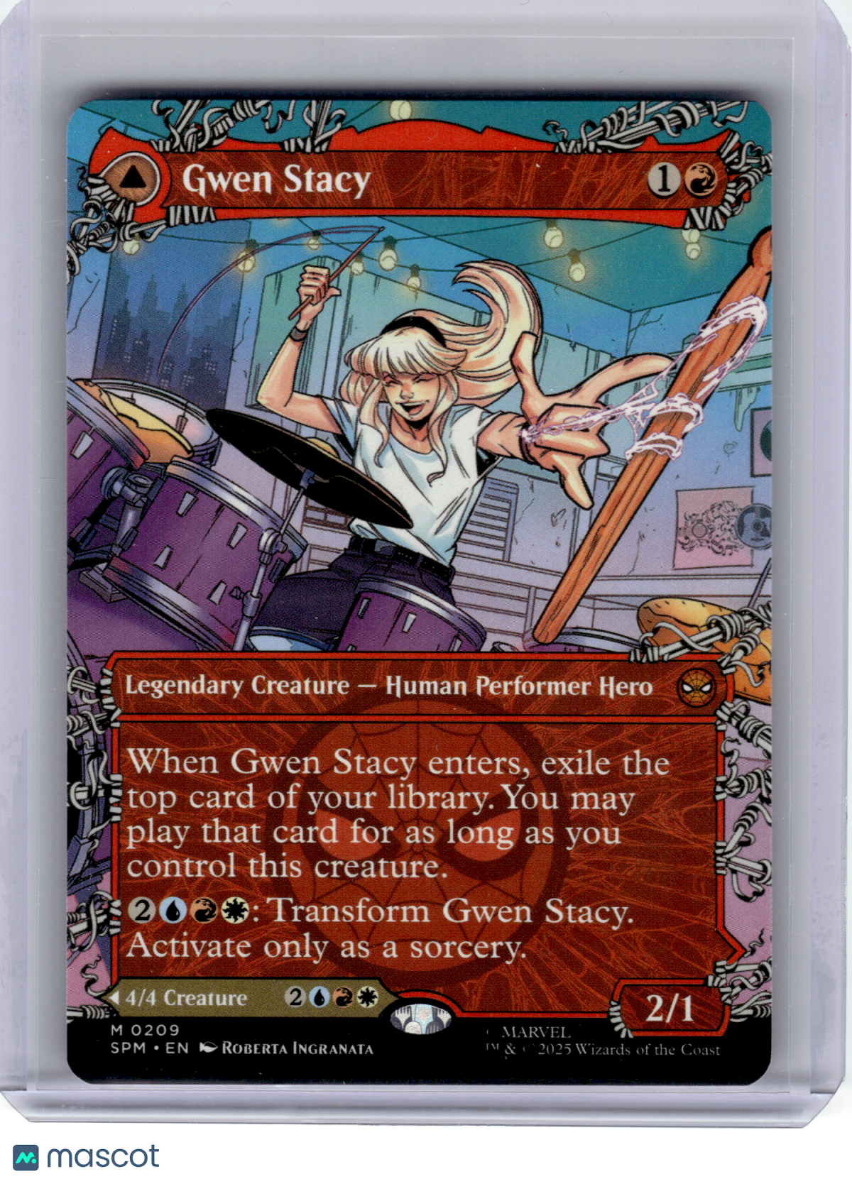 2025 MTG—Gwen Stacy // Ghost-Spider #209 SPM—Mythic Nonfoil (Borderless)