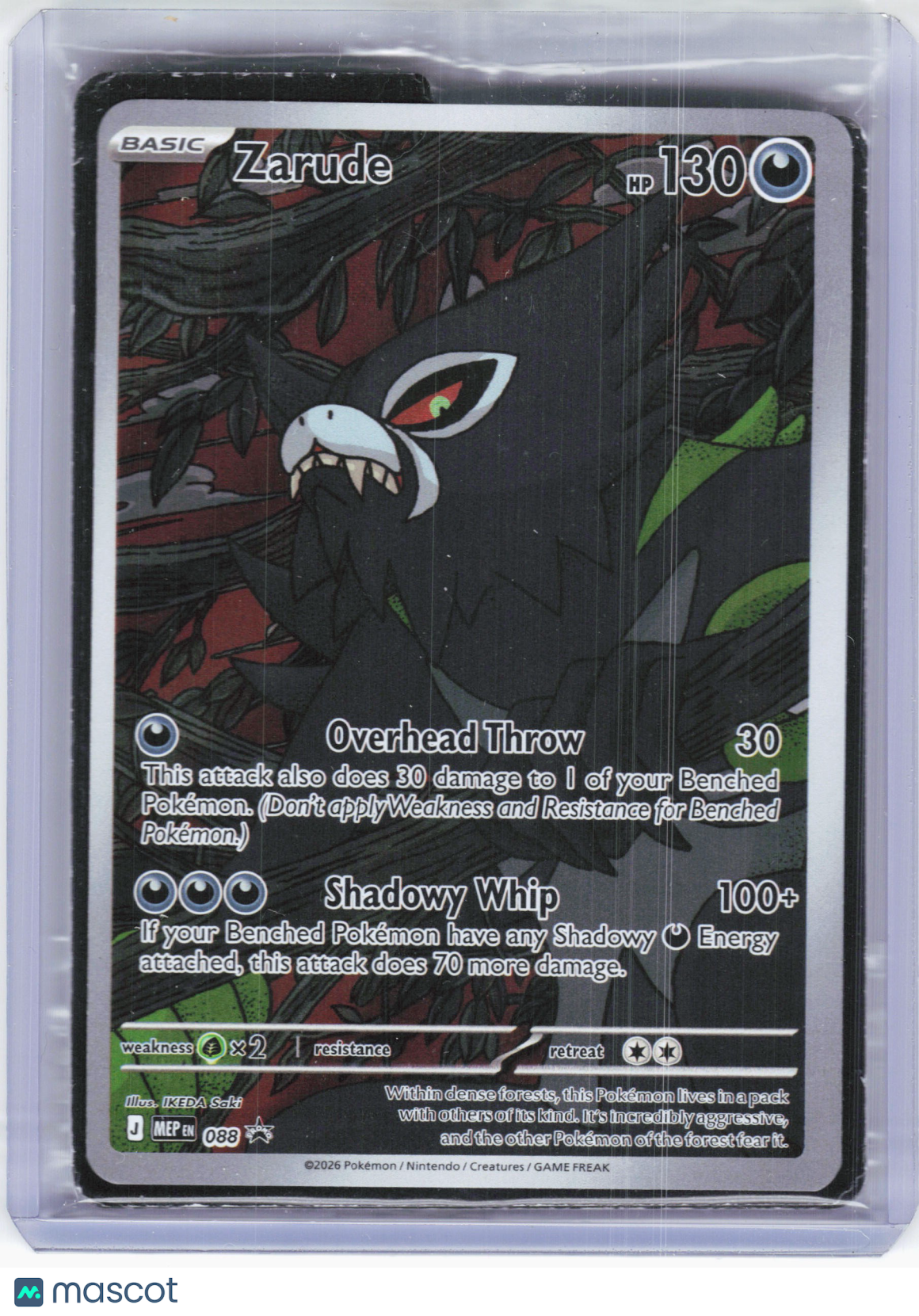 2026 Pokemon—Zarude #088 Mega Evolution Promo—Black Star Promo Holo [Sealed]