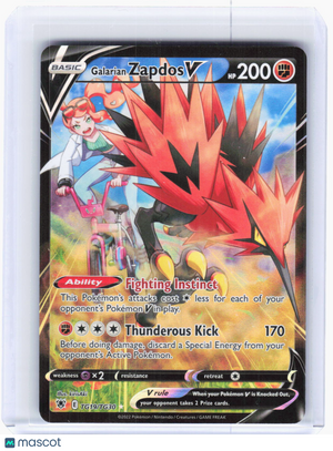 Pokemon—Galarian Zapdos V #TG19/TG30 Astral Radiance—UR Holo [Lightly Played]