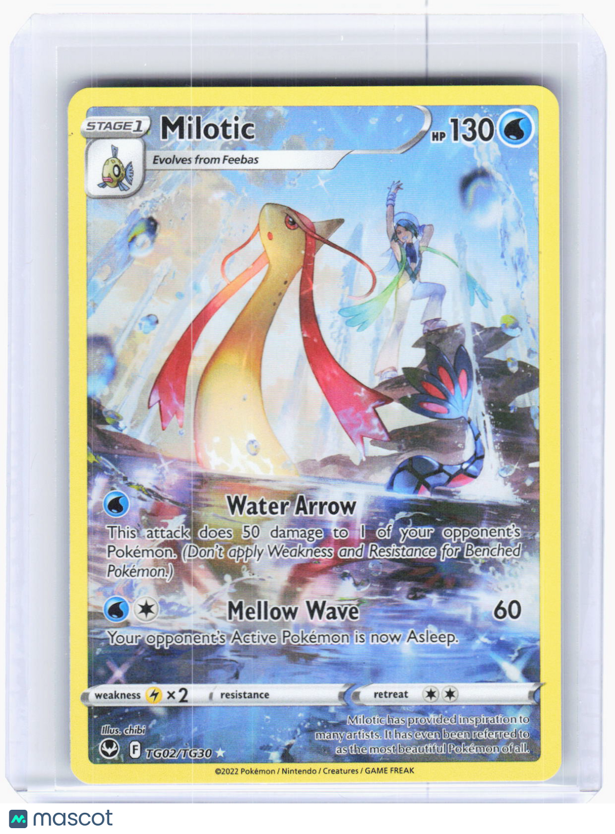 2022 Pokemon—Milotic #TG02/TG30 Silver Tempest Trainer Gallery—Ultra Rare Holo