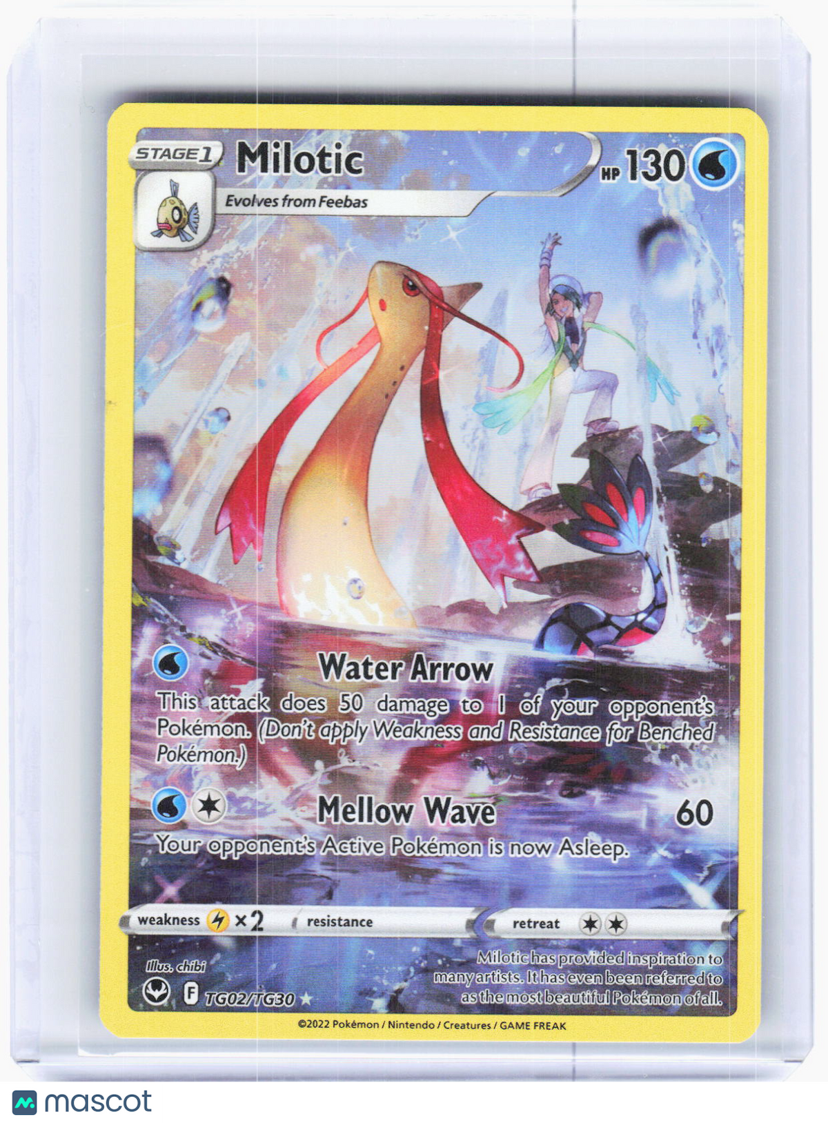 2022 Pokemon—Milotic #TG02/TG30 Silver Tempest Trainer Gallery—Ultra Rare Holo