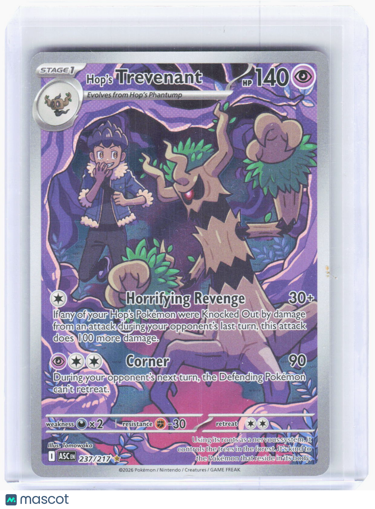 2026 Pokemon—Hop's Trevenant #237/217 Ascended Heroes—Illustration Rare Holo