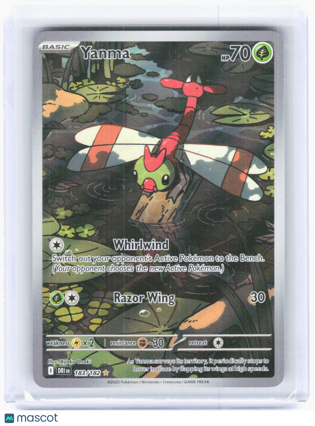2025 Pokemon—Yanma #183/182 Destined Rivals—Illustration Rare Holo
