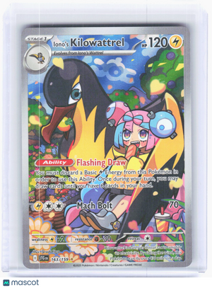2025 Pokemon—Iono's Kilowattrel #163/159 Journey Together—Illustration Rare Holo
