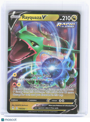 2021 Pokemon—Rayquaza V #110/203 Evolving Skies—Ultra Rare Holo