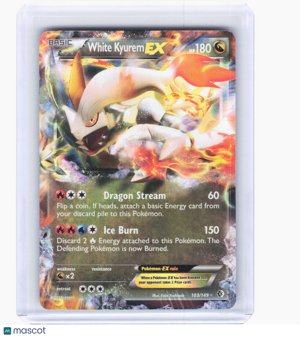 2012 Pokemon—White Kyurem EX #103/149 Boundaries Crossed—Ultra Rare Holo