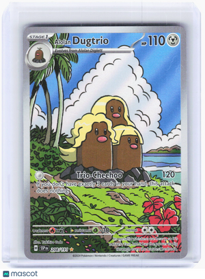 2024 Pokemon—Alolan Dugtrio #208/191 Surging Sparks—Illustration Rare Holo
