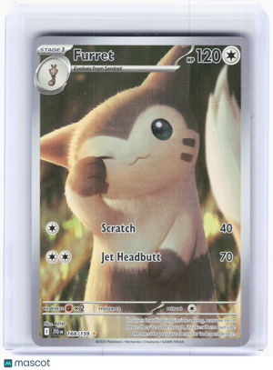2025 Pokemon—Furret #168/159 Journey Together—Illustration Rare [Lightly Played]