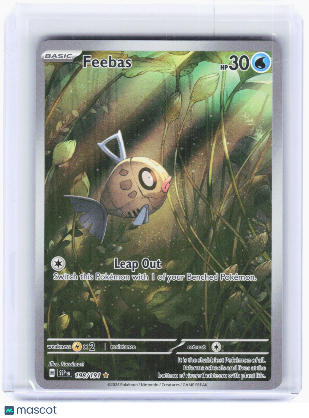 2024 Pokemon—Feebas #198/191 Surging Sparks—Illustration Rare Holo