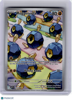 2025 Pokemon—Roggenrola #127 White Flare—Illustration Rare Holo