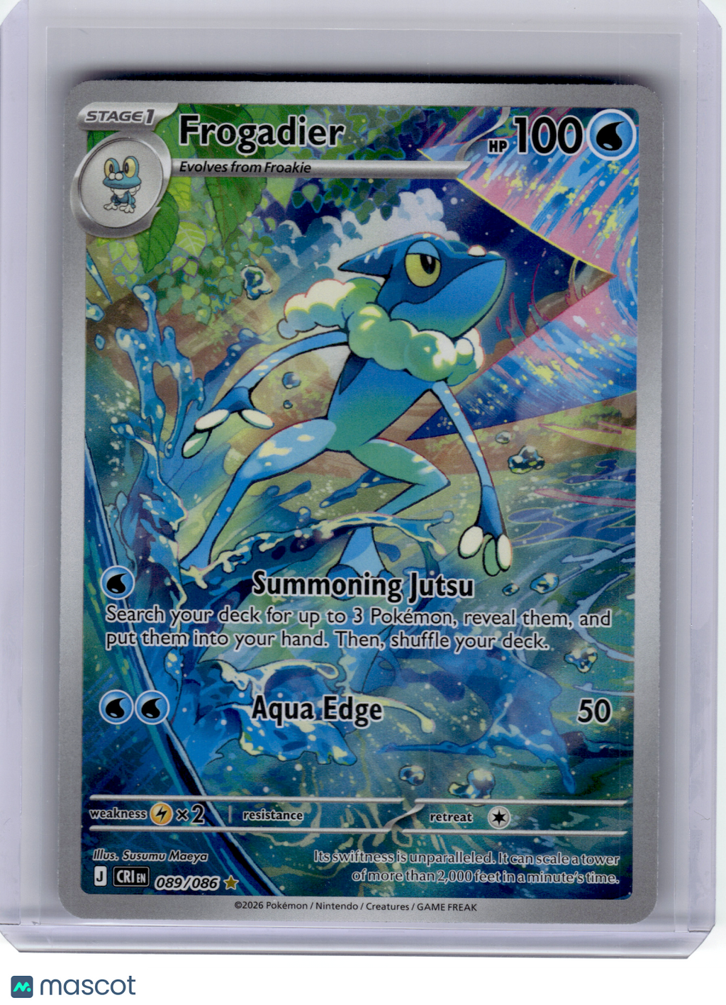 2026 Pokemon—Frogadier #89 Chaos Rising—Illustration Rare Holo