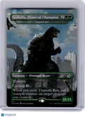 2020 MTG—Godzilla, Primeval Champion #377 IKO—Uncommon Foil (Borderless) [LP]
