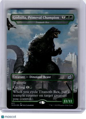 2020 MTG—Godzilla, Primeval Champion #377 IKO—Uncommon Foil (Borderless) [LP]