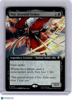 2025 MTG—Mai, Scornful Striker #374 Avatar: The Last Airbender—R Foil (Ext Art)