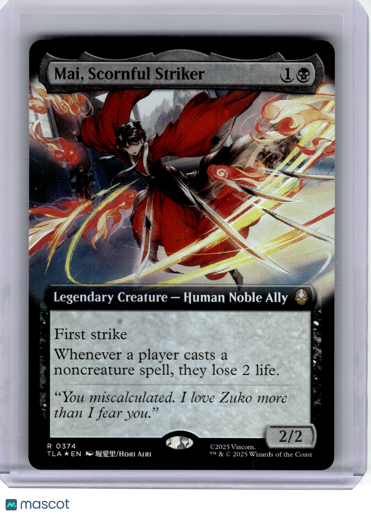 2025 MTG—Mai, Scornful Striker #374 Avatar: The Last Airbender—R Foil (Ext Art)