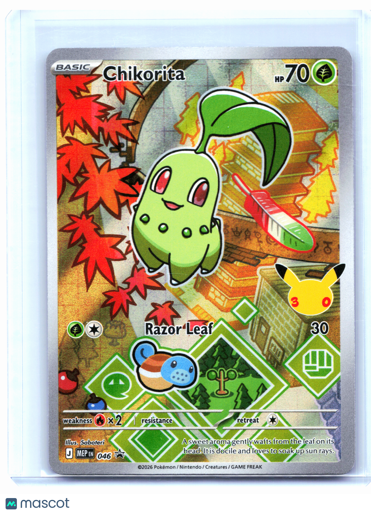 2026 Pokemon—Chikorita #046 Mega Evolution Promo—Black Star Promo Holo