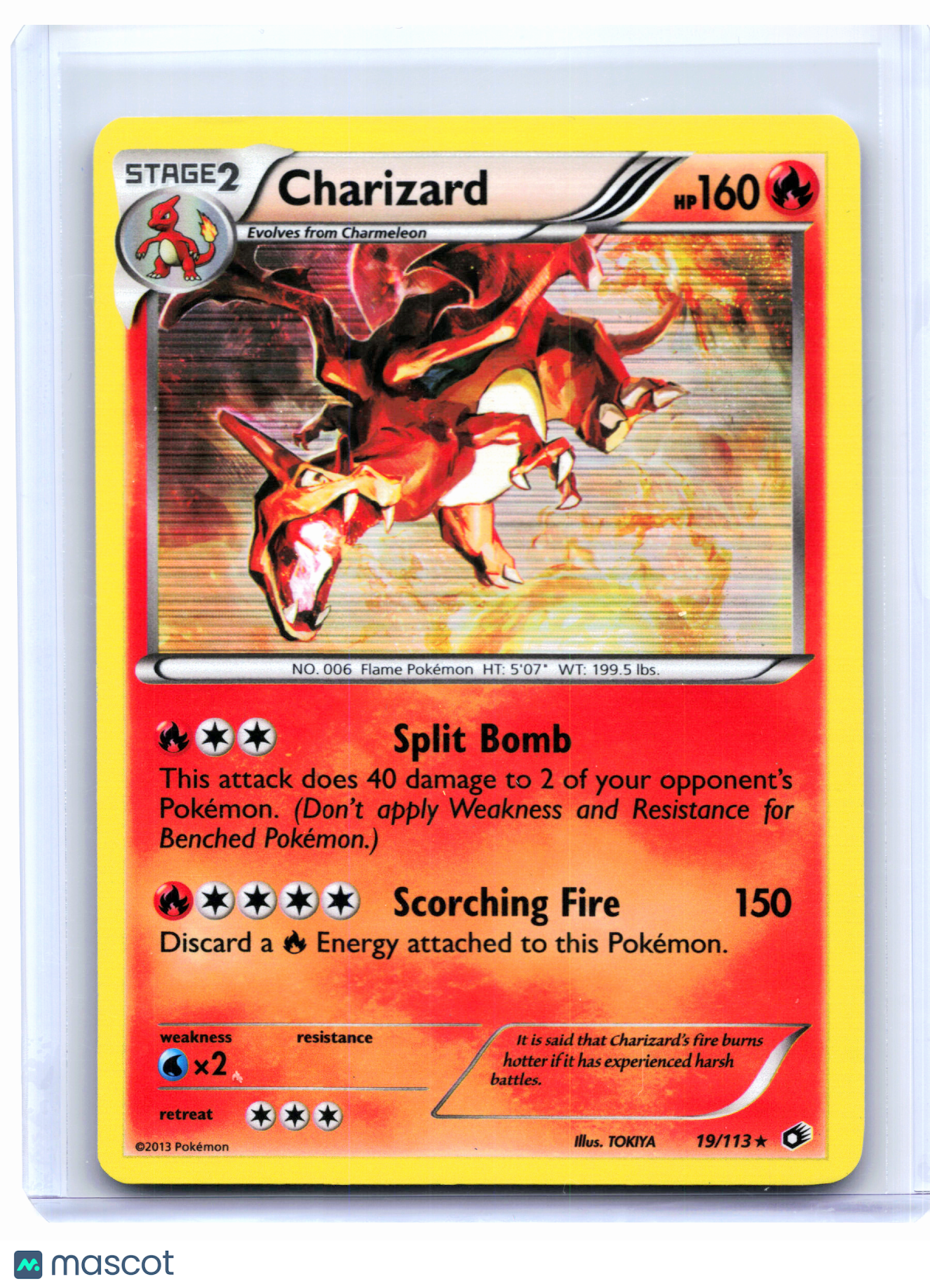 2013 Pokemon—Charizard #19/113 Legendary Treasures—Holo Rare [Heavily Played]