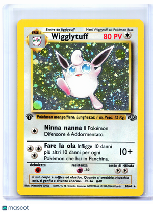 2000 Pokemon—Wigglytuff #16/64 Jungle—Holo Rare Italian (1st Edition) [Damaged]