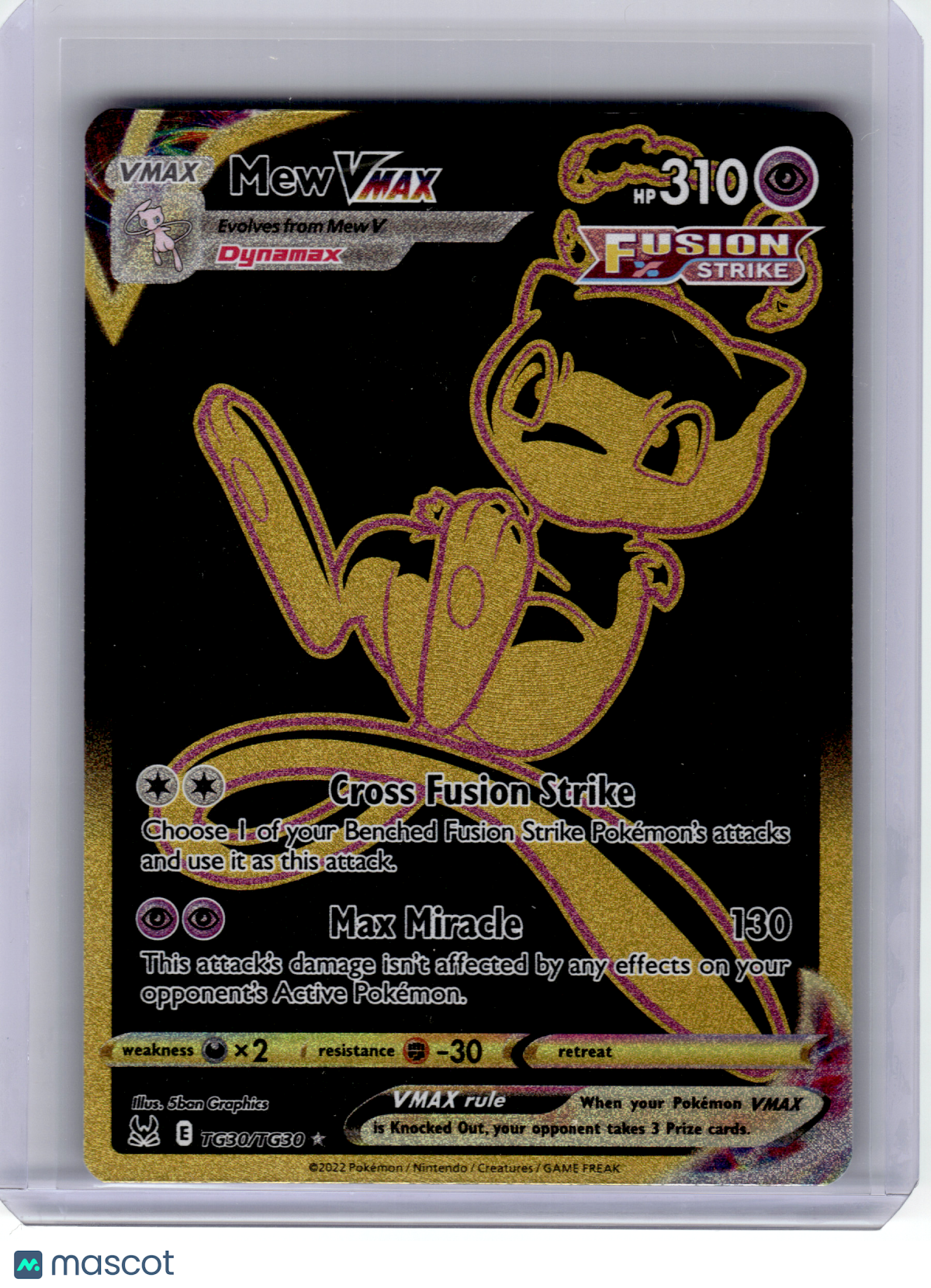 2022 Pokemon—Mew VMAX #TG30 Lost Origin Trainer Gallery—Secret Rare Holo [LP]