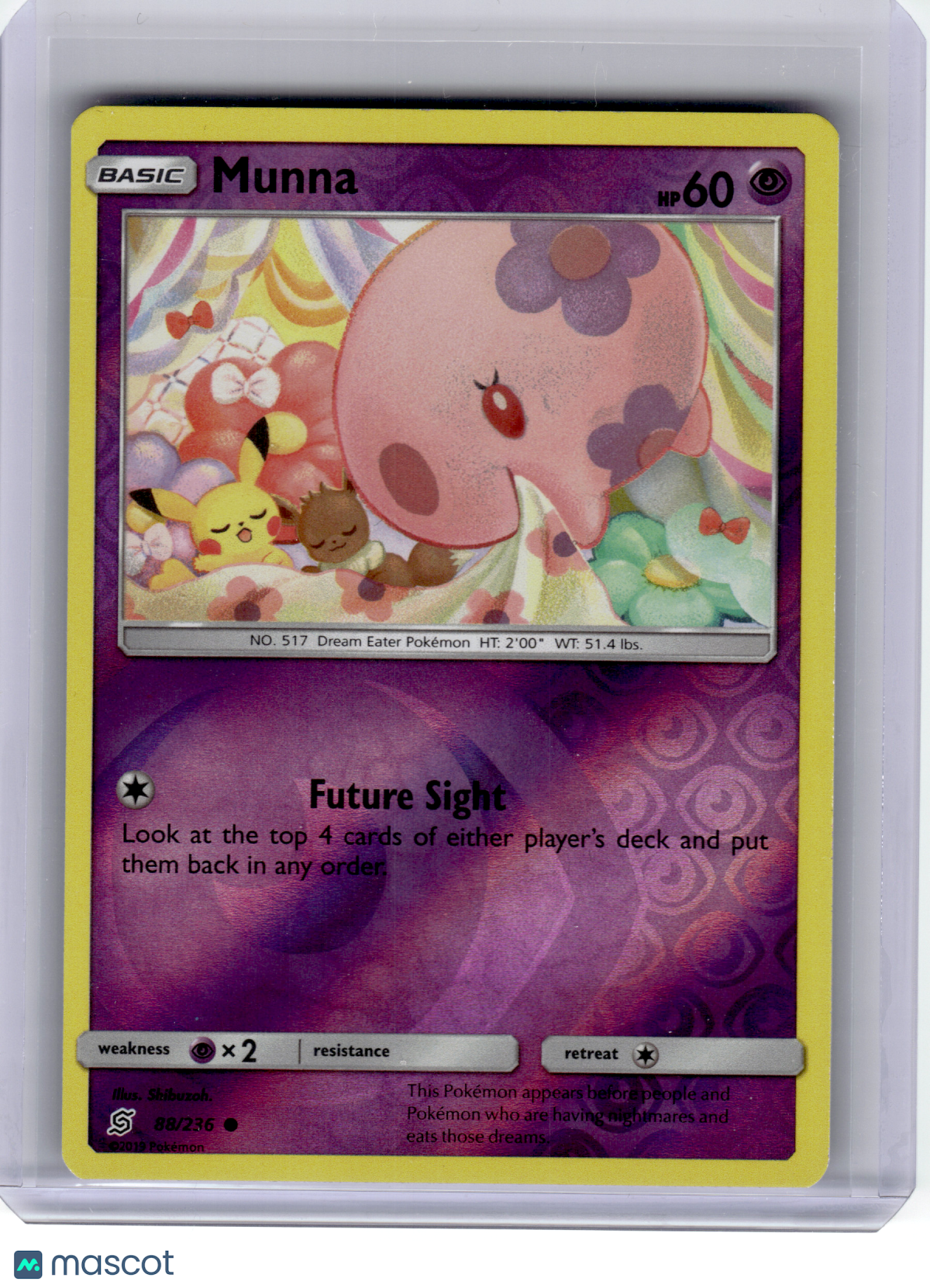 2019 Pokemon—Munna #88 Unified Minds—Common Reverse Holo [Lightly Played]