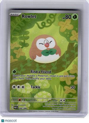 2026 Pokemon—Rowlet #90 Perfect Order—Illustration Rare Holo