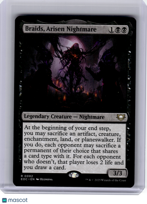 2025 MTG—Braids, Arisen Nightmare #82 Commander: Edge of Eternities—Rare Nonfoil