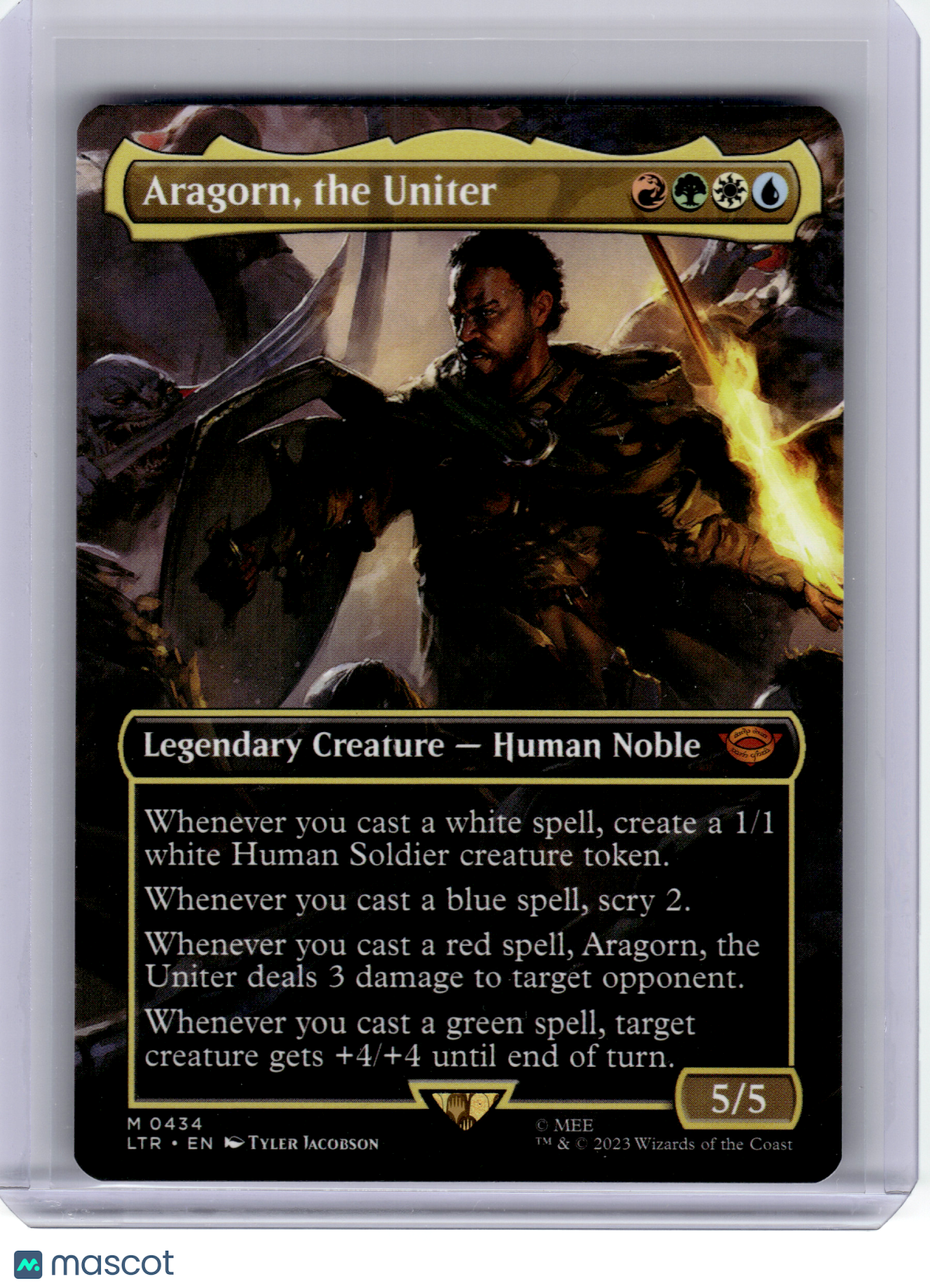 2023 Magic: The Gathering—Aragorn, the Uniter #434 LTR—M Nonfoil (Borderless)