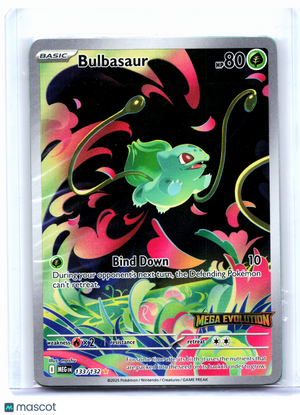 2025 Pokemon—Bulbasaur (Mega Evolution Stamped) #133/132 MCAP—IR Holo [Sealed]