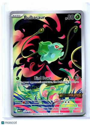 2025 Pokemon—Bulbasaur (Mega Evolution Stamped) #133/132 MCAP—IR Holo [Sealed]