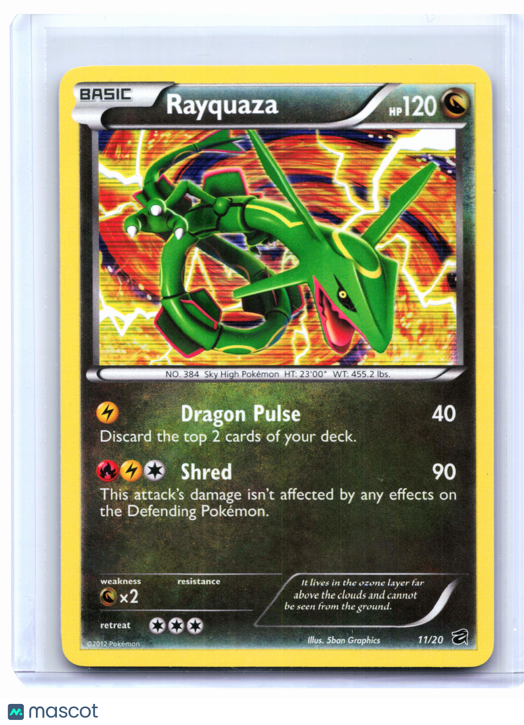 2012 Pokemon—Rayquaza #11/20 Dragon Vault—Holo Rare [Moderately Played]