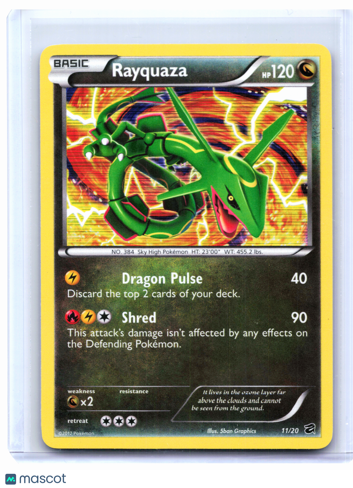 2012 Pokemon—Rayquaza #11/20 Dragon Vault—Holo Rare [Moderately Played]