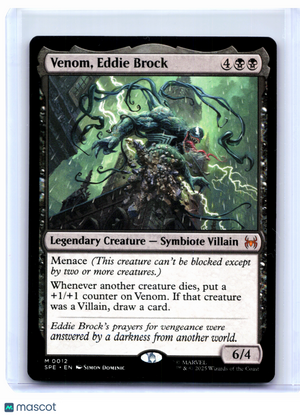 2025 Magic: TG—Venom, Eddie Brock #12 Marvel's Spider-Man Eternal—Mythic Nonfoil