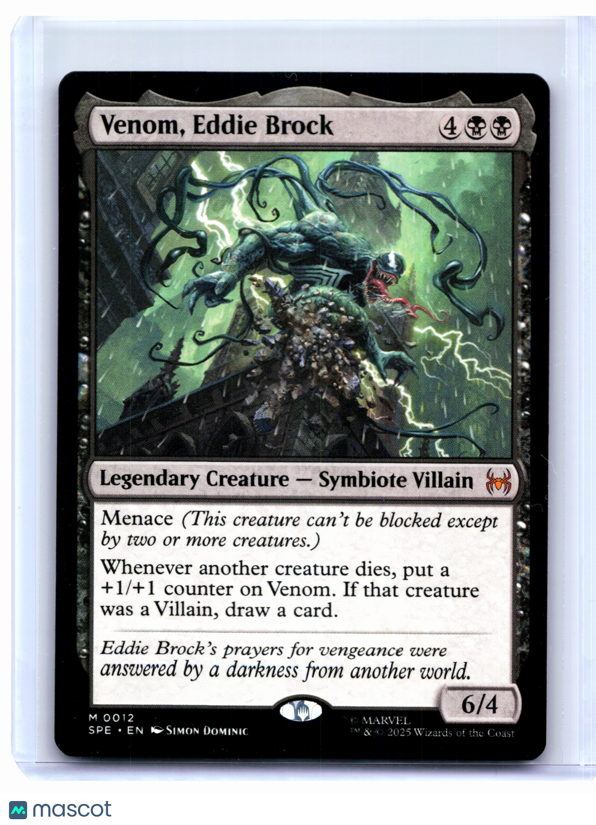 2025 Magic: TG—Venom, Eddie Brock #12 Marvel's Spider-Man Eternal—Mythic Nonfoil