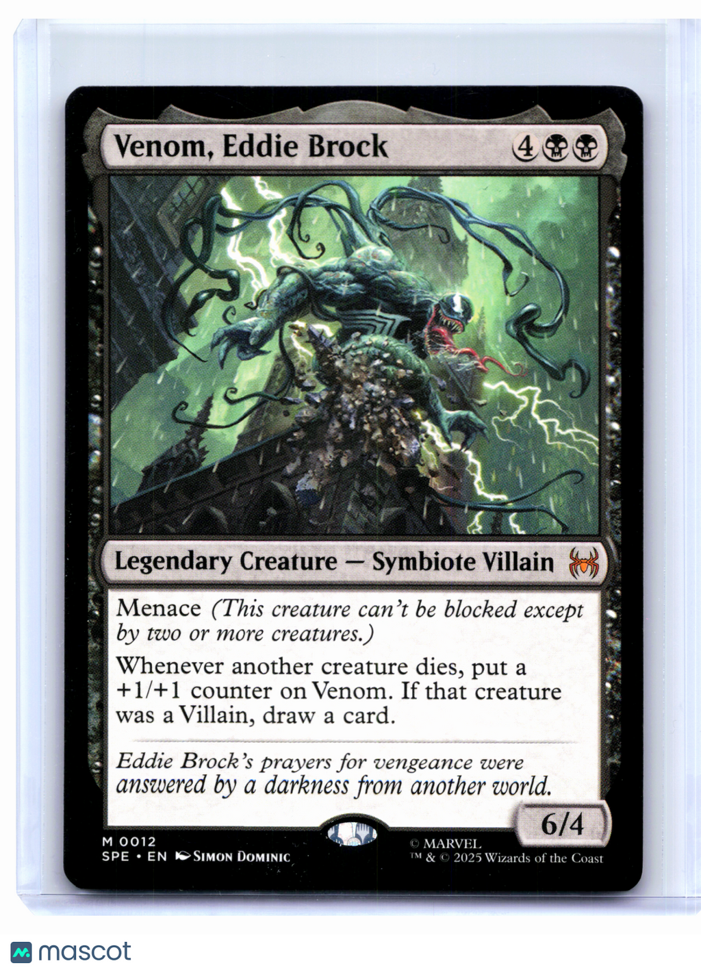 2025 Magic: TG—Venom, Eddie Brock #12 Marvel's Spider-Man Eternal—Mythic Nonfoil