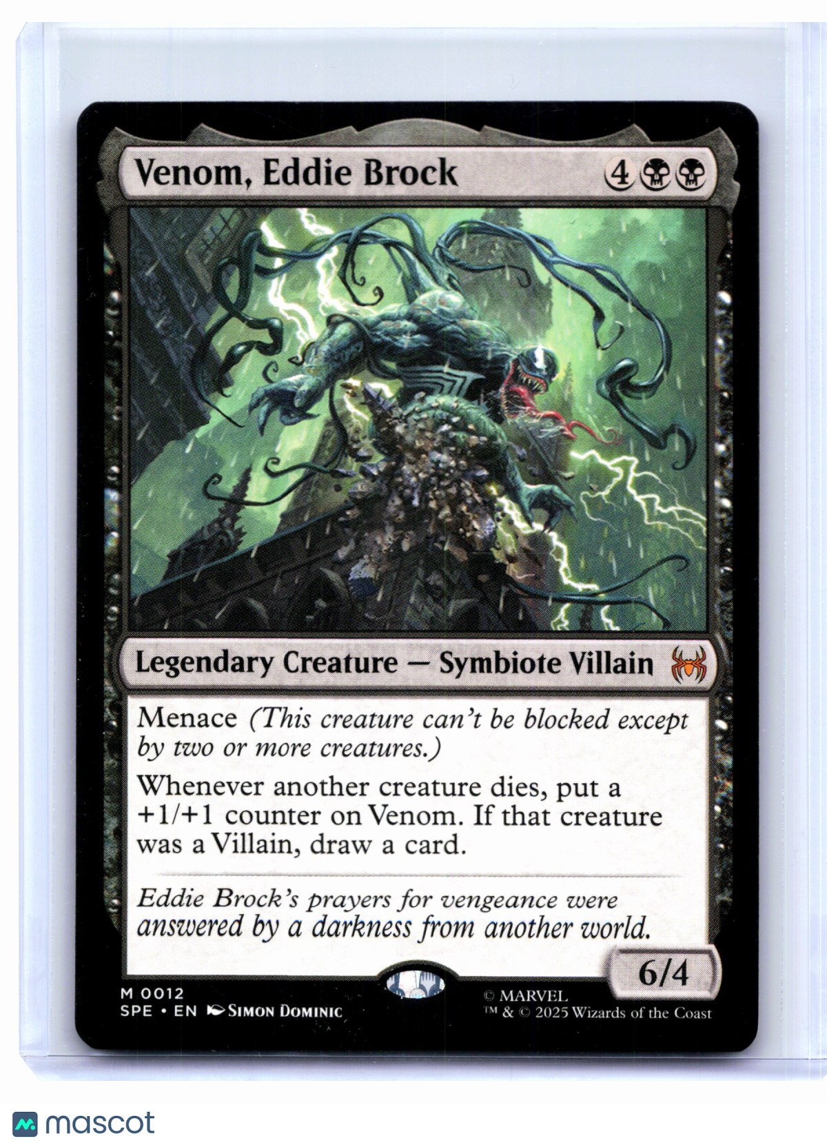 2025 Magic: TG—Venom, Eddie Brock #12 Marvel's Spider-Man Eternal—Mythic Nonfoil