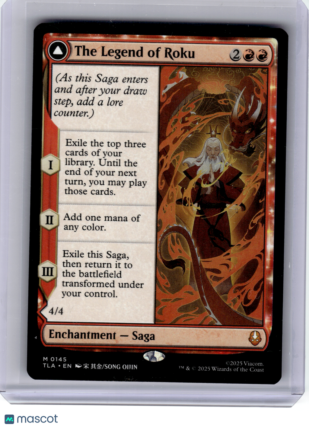 2025 Magic: The Gathering—The Legend of Roku #145 Avatar: TLA—Mythic Non-Foil