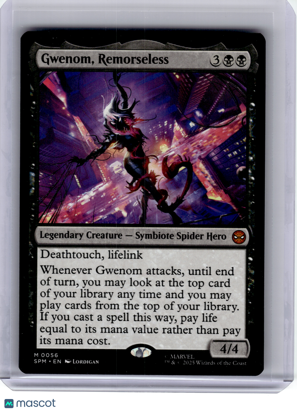 2025 Magic: The Gathering—Gwenom, Remorseless #56 Spider-Man—Mythic Non-Foil