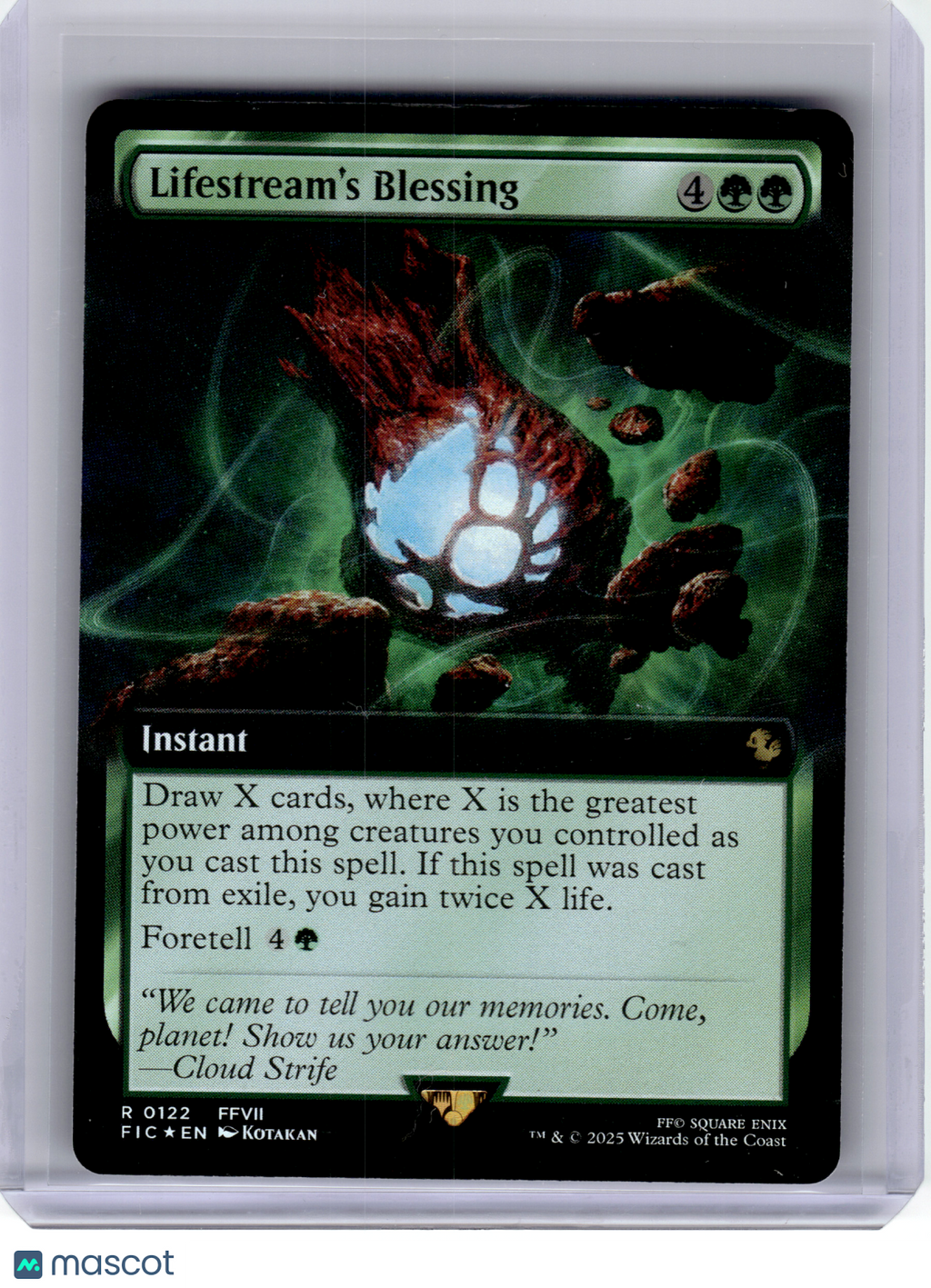2025 MTG—Lifestream's Blessing #122 Final Fantasy Commander—Foil Extended Art