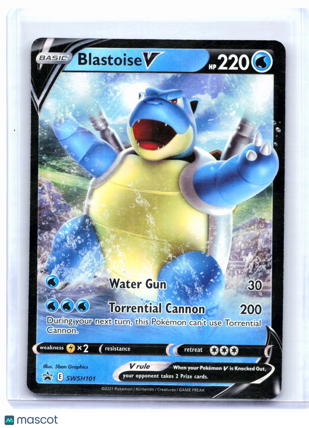2021 Pokemon—Blastoise V #SWSH101 Sword & Shield Promos—Black Star Promo Holo