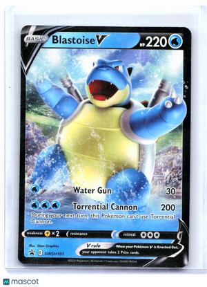 2021 Pokemon—Blastoise V #SWSH101 Sword & Shield Promos—Black Star Promo Holo