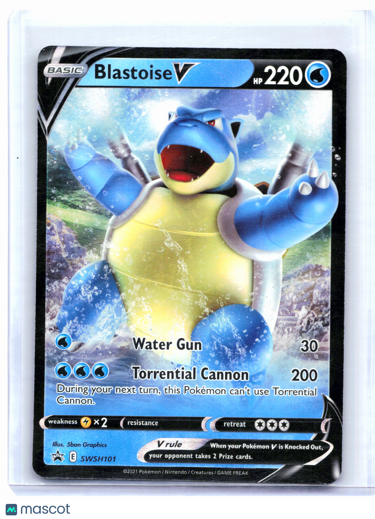 2021 Pokemon—Blastoise V #SWSH101 Sword & Shield Promos—Black Star Promo Holo